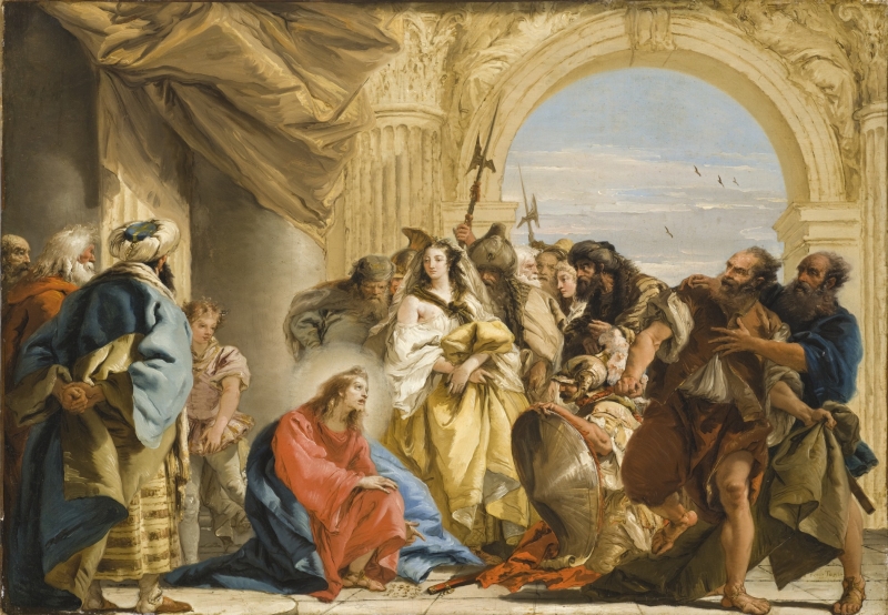 รูปที่ 1 พระเยซูกับหญิงเล่นชู้ (สีน้ำมันบนผ้าใบ)